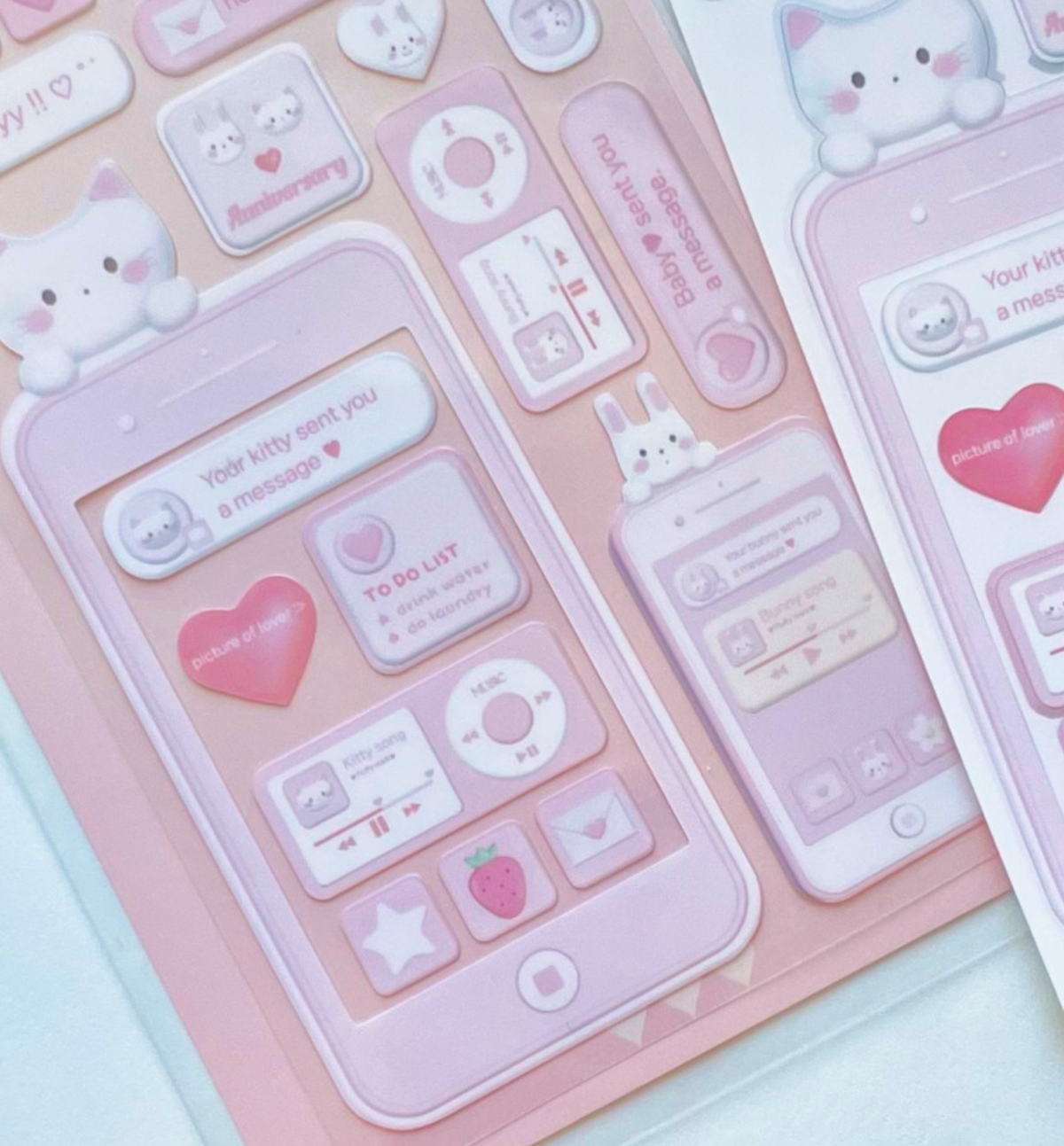 Hello Kitty Photocard Frame & Sticker Ver.2 [2D Retro Angel Pink]