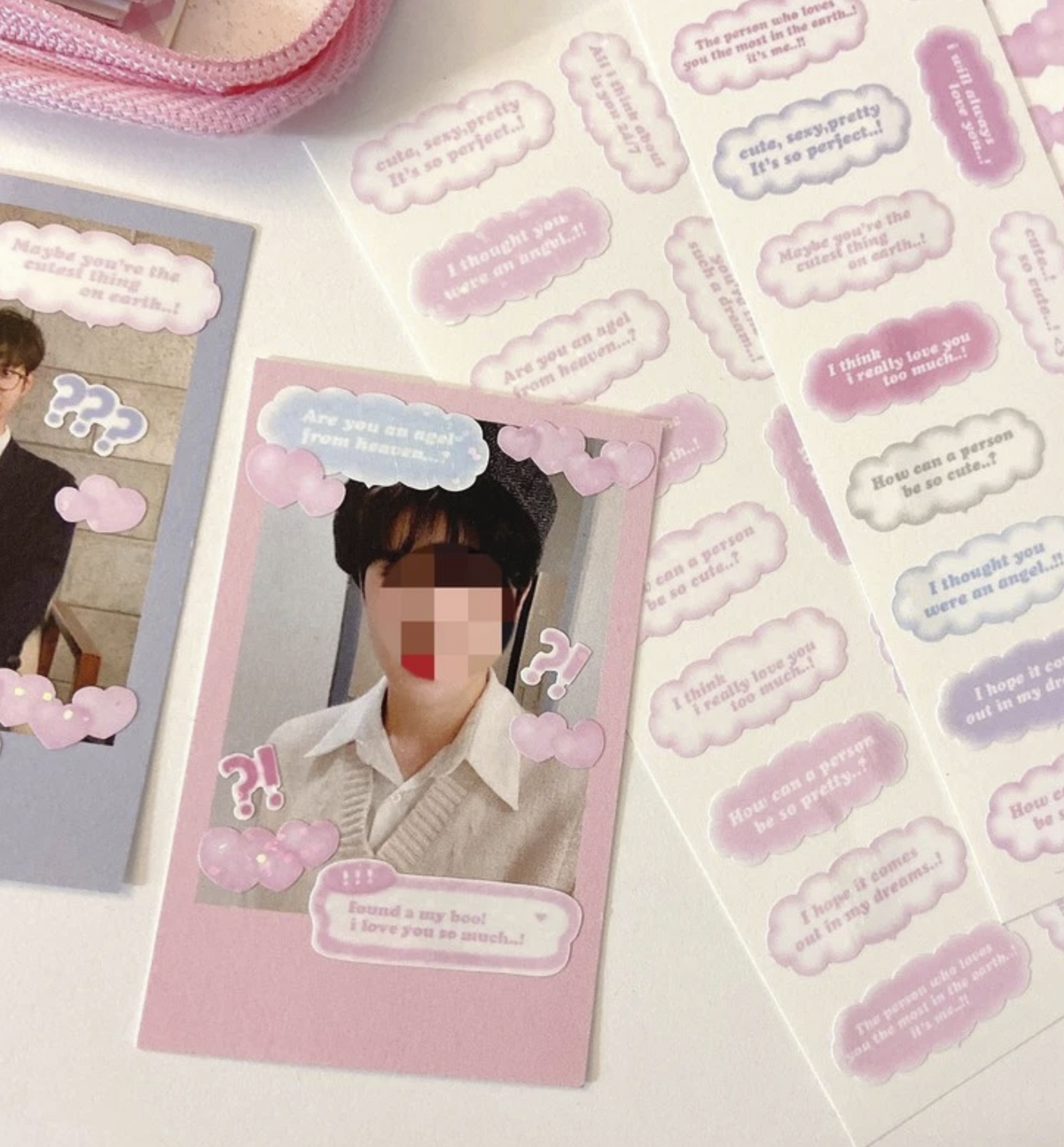 Text Bubble Ver.2 Seal Sticker [Pink]