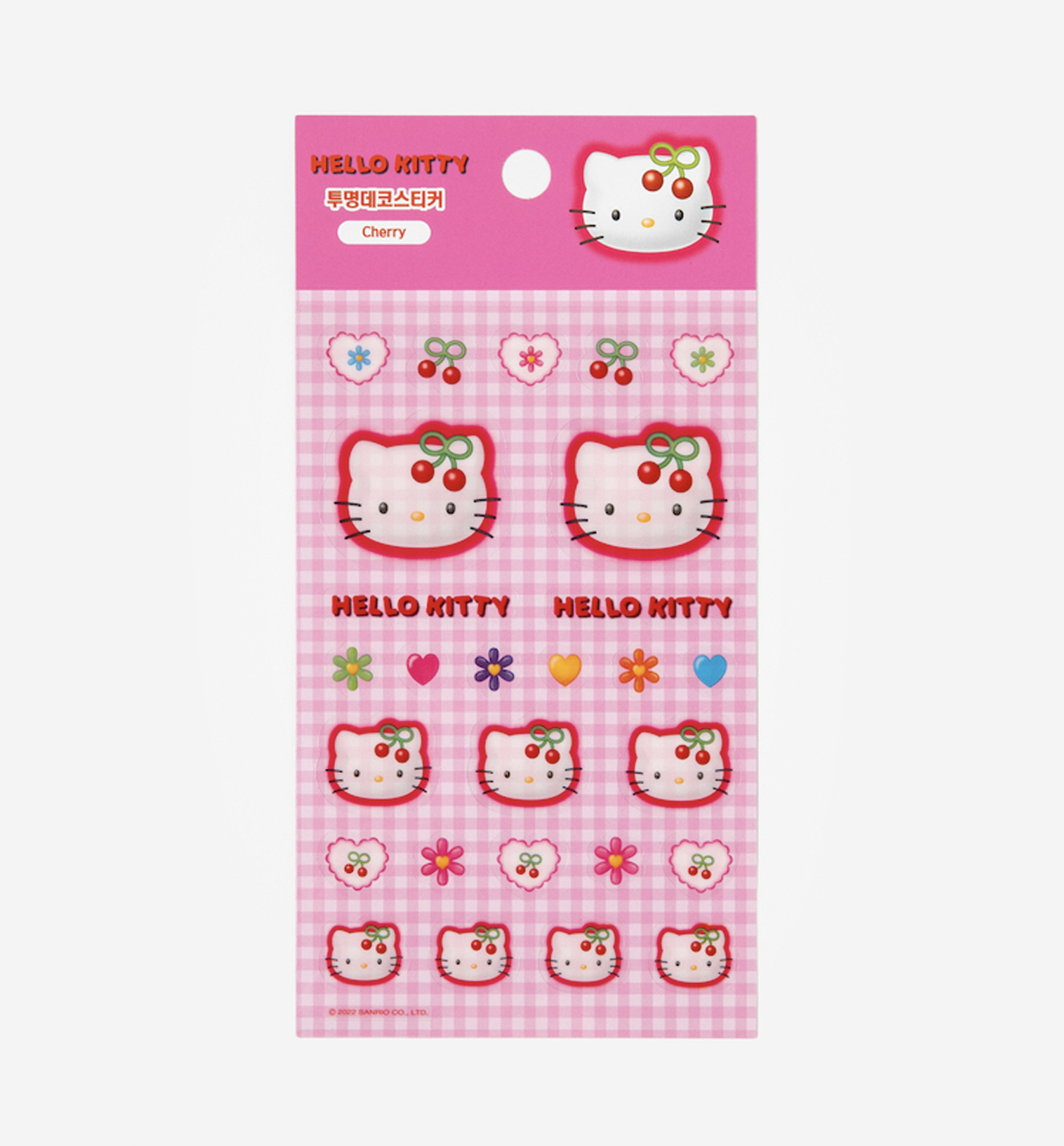 Hello Kitty Transparent Deco Sticker [Cherry]
