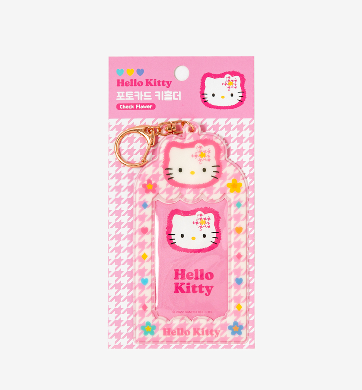Hello Kitty Photocard Holder [Check Flower Pink]