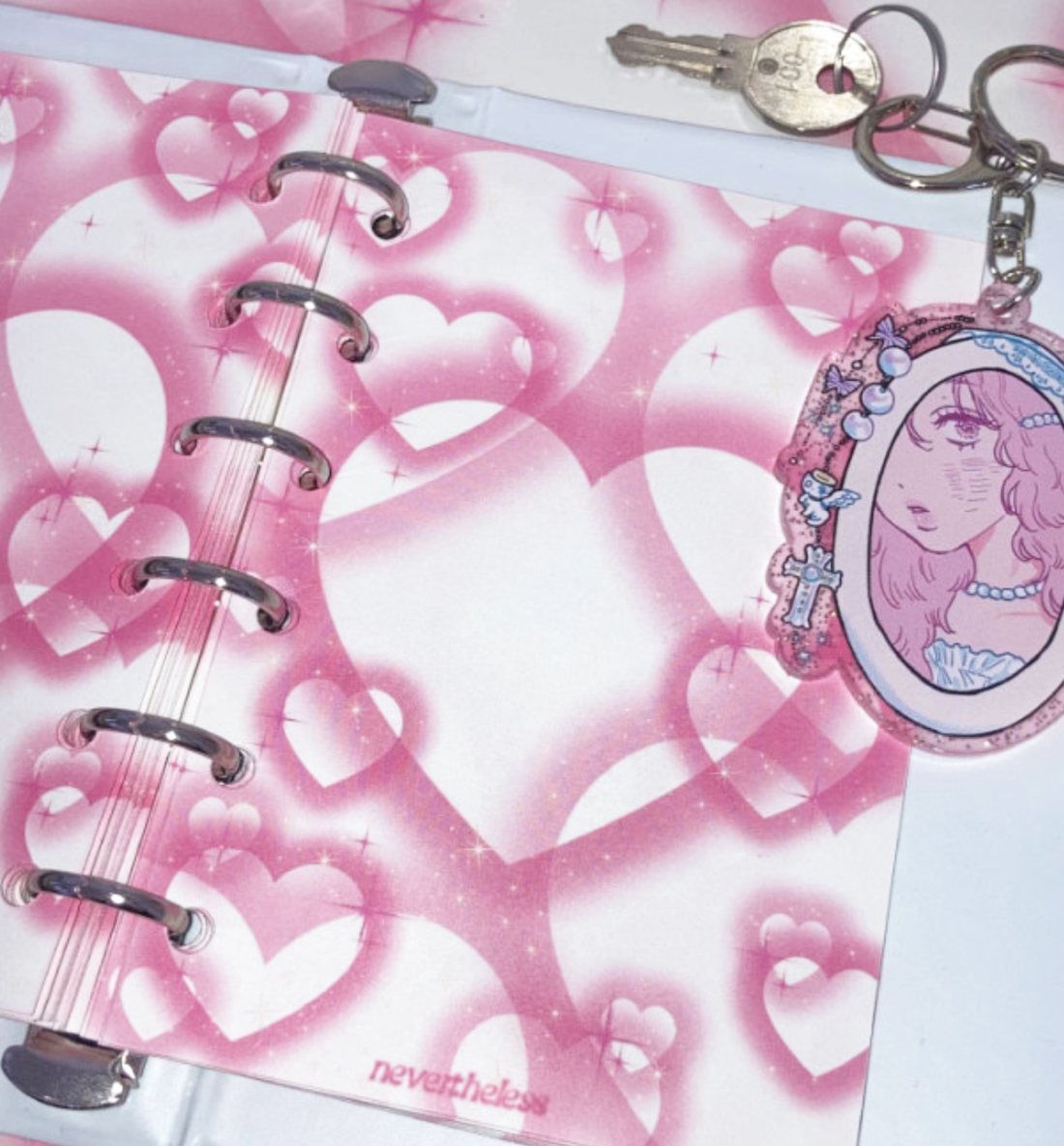 A7 Pink Heart Paper Refill