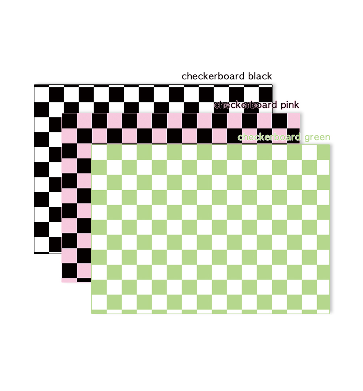 A4 Checkerboard Green Paper