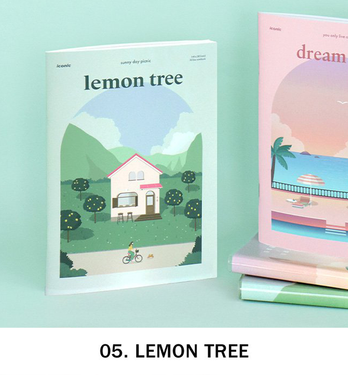 Monolike A5 Haru Free Notebook Set - 4 Blank Notebooks With PVC Covers