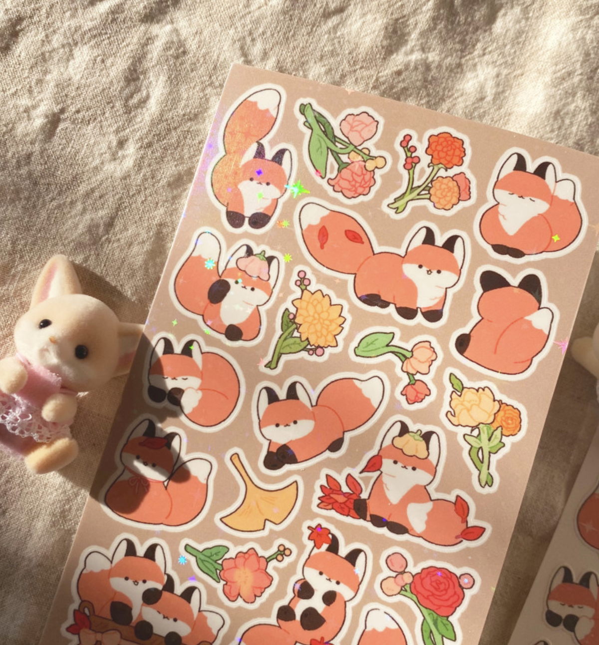 Autumn Fox Seal Sticker