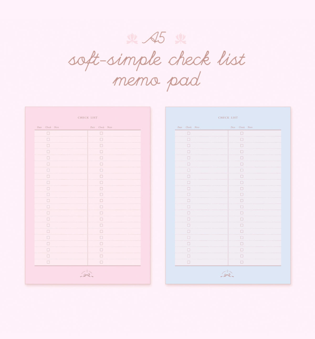 My Simpe Checklist A5 Soft Simple Checklist Memopad