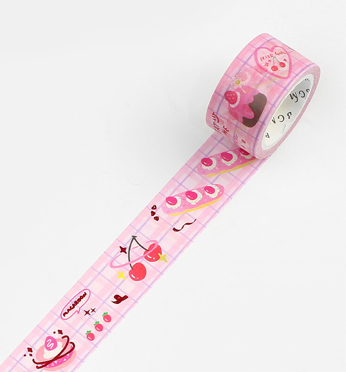 Pink Dessert Washi Tape [Foil Stamping]
