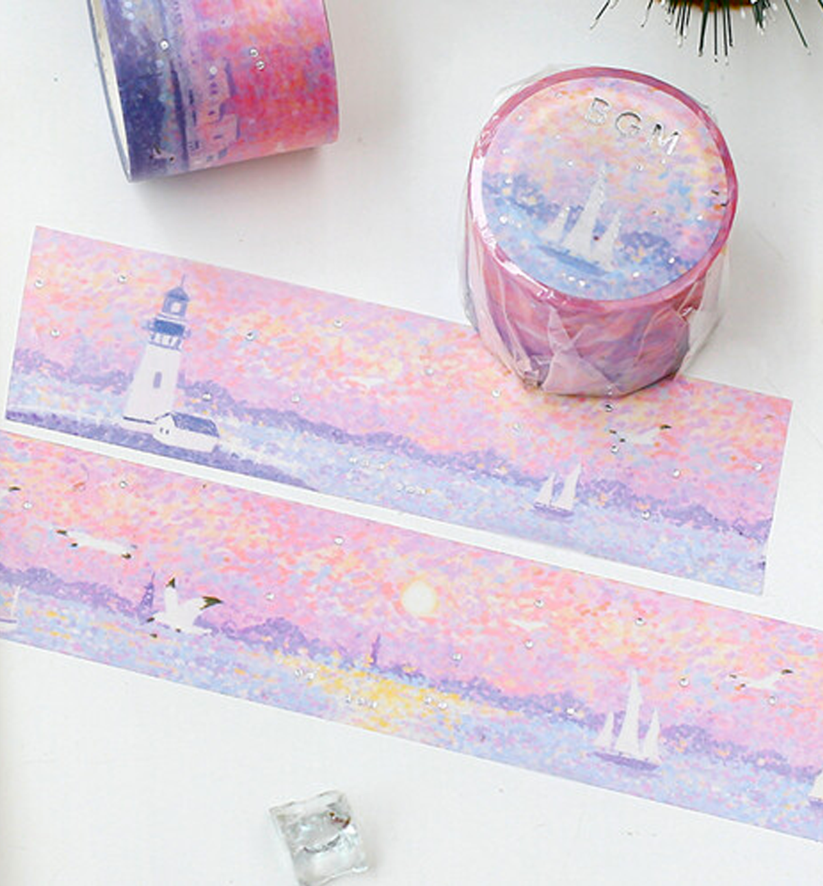 Dot Painting Seaside Washi Tape [Foil Stamping]
