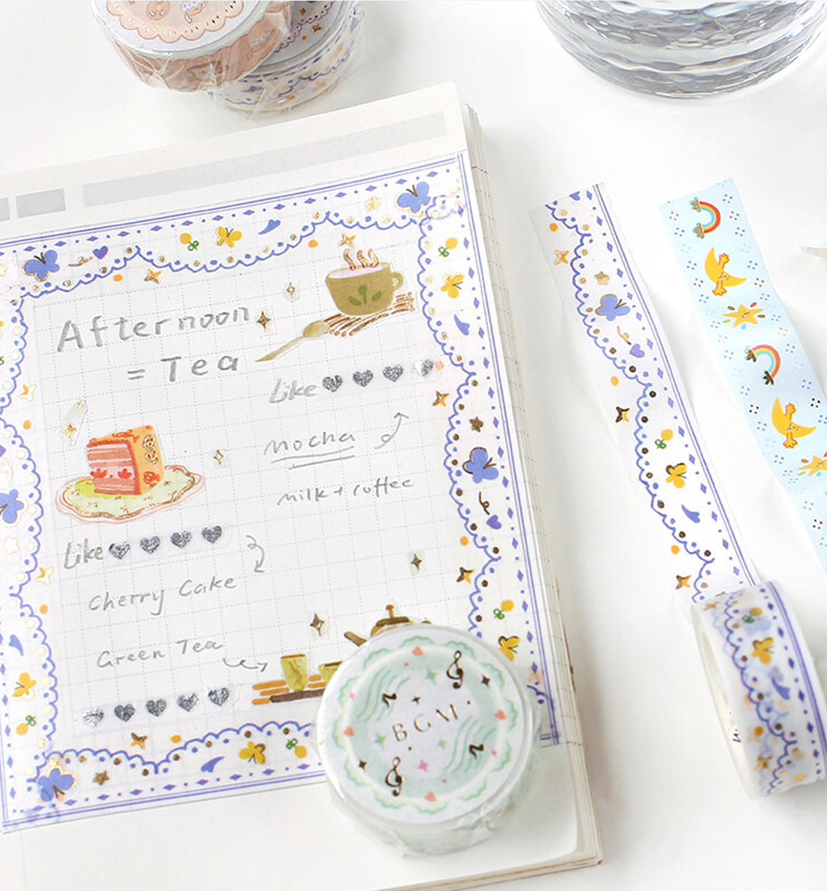Embroidery Butterfly Washi Tape [Foil Stamping]