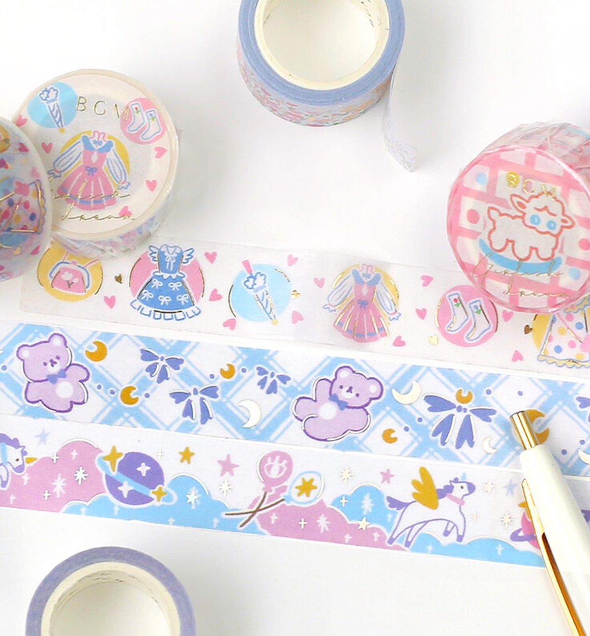 Otome Clothes Washi Tape [Foil Stamping]