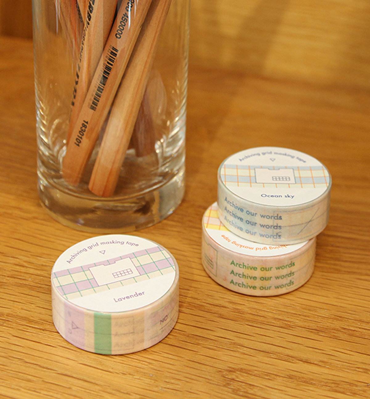 Archiving grid Washi Tape [3 Colors]