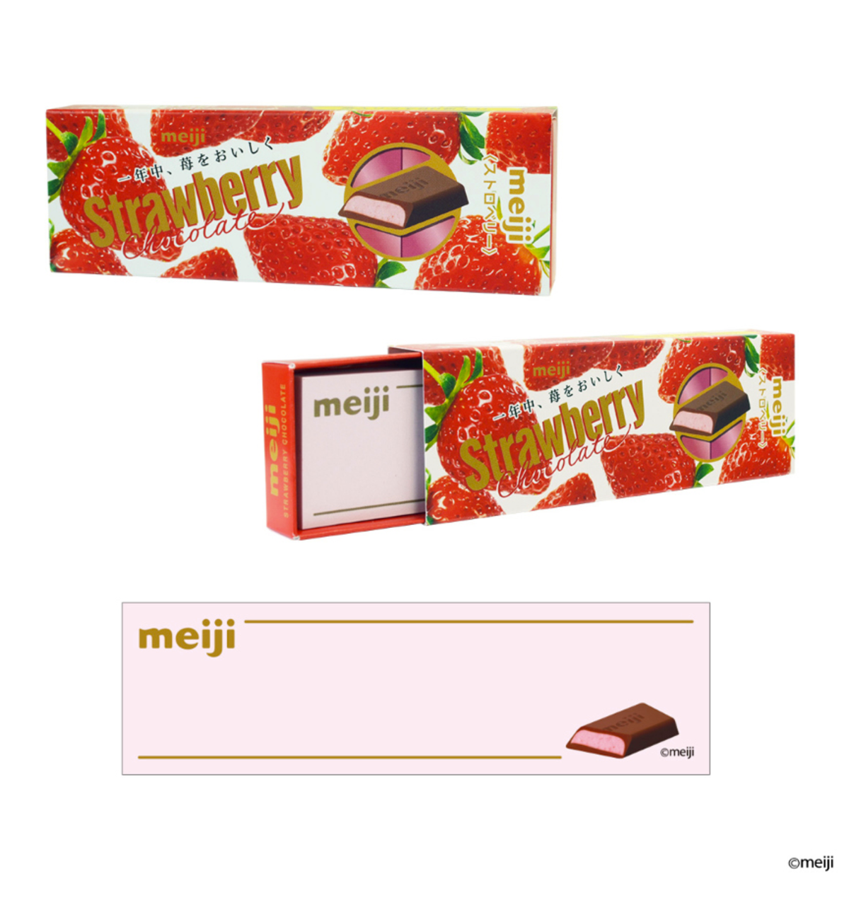 Sweets Series Box Memopad: Strawberry Chocolate