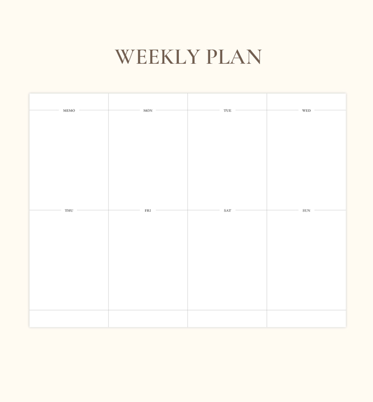 Weekly Mind Snap 4Cut Planner