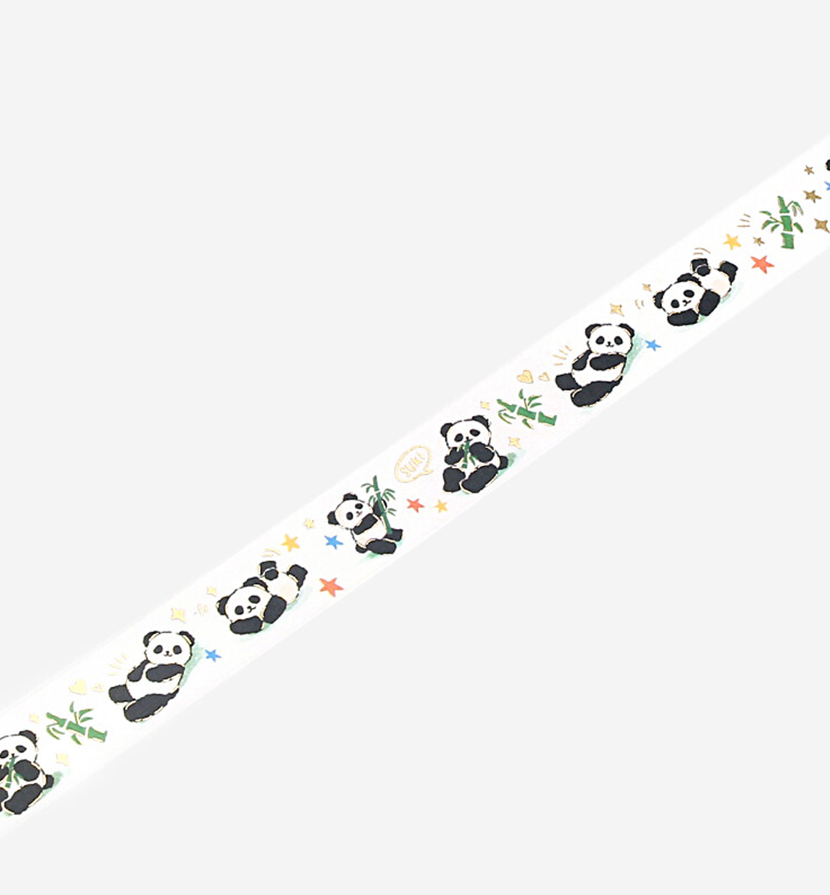 Panda and Bamboo Washi Tape [Foil Stamping]