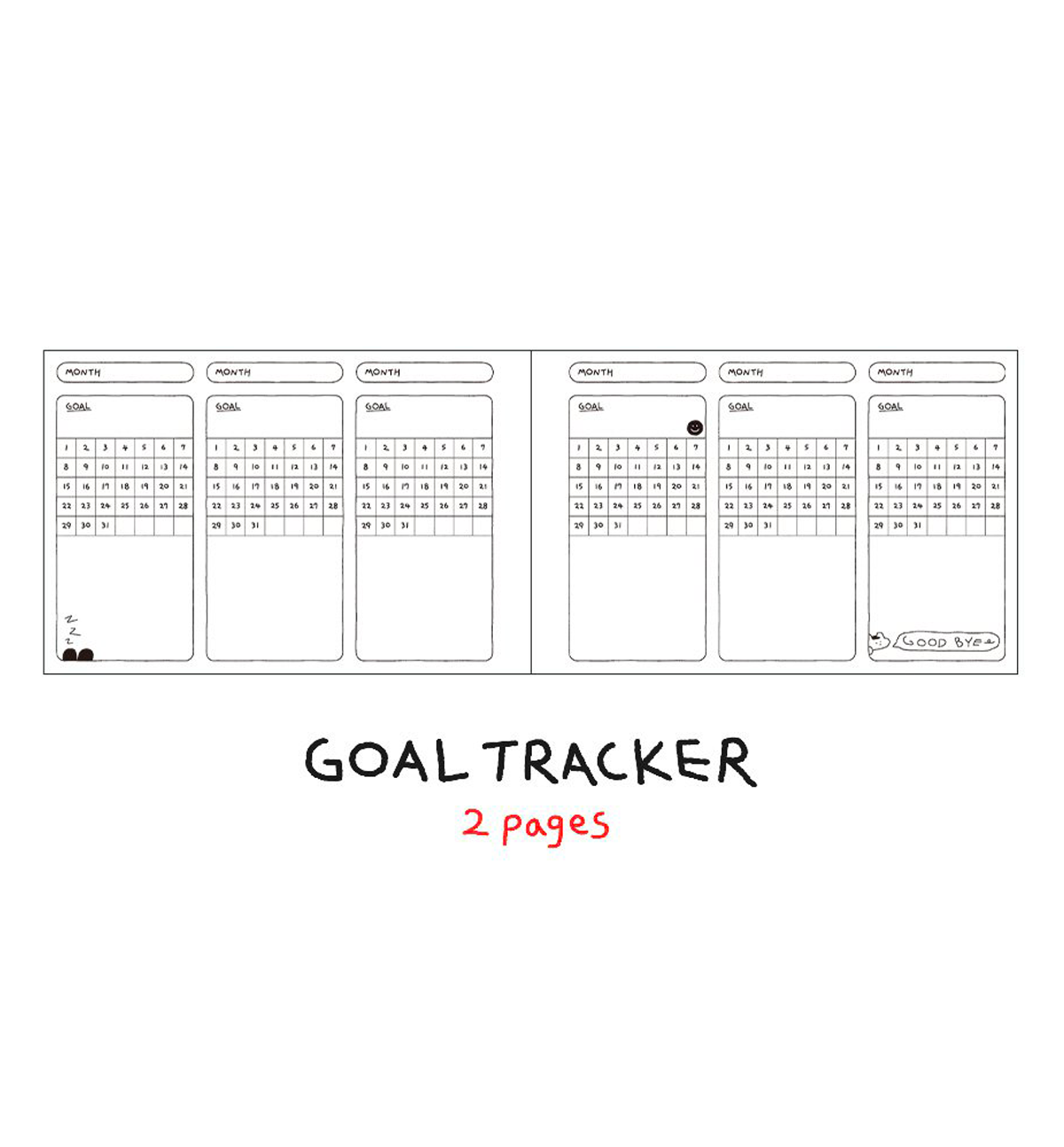 Doodle Study Planner [6 Months]