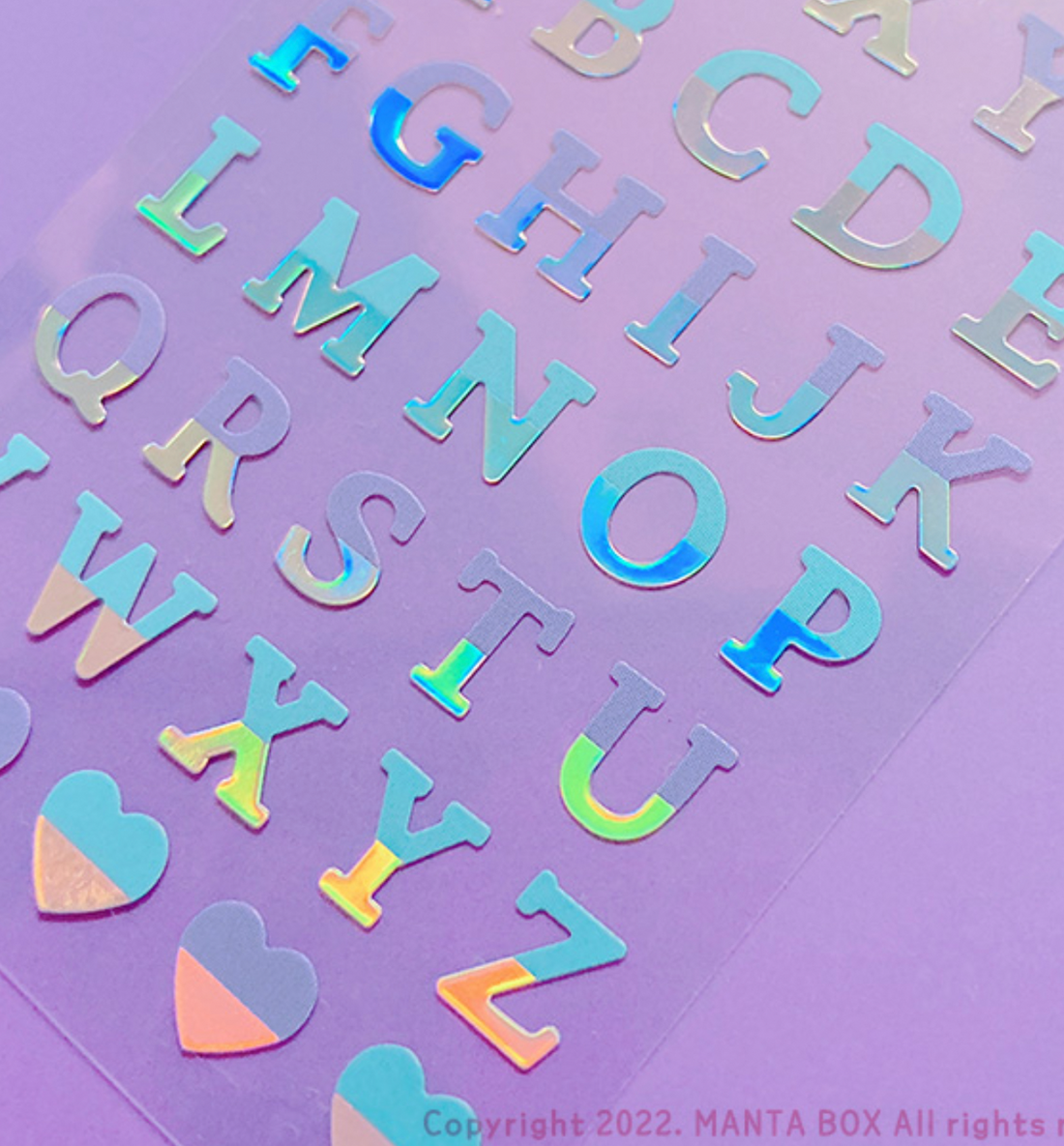 Twinkle Alphabet Seal Sticker [Half & Half Aurora]